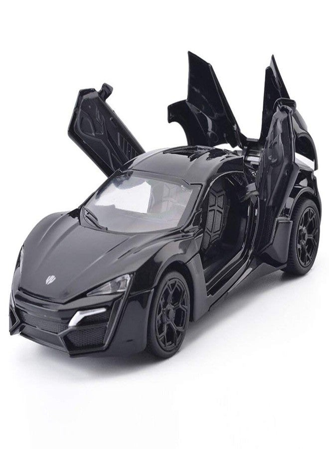 TONIRY 1:24 Scale Exclusive Alloy Metal Pull Back Die-Cast Car Scale Model With Sound Light Mini Auto Toy For Kids Metal Model Toy Car With Sound And Light, Black - Image 3